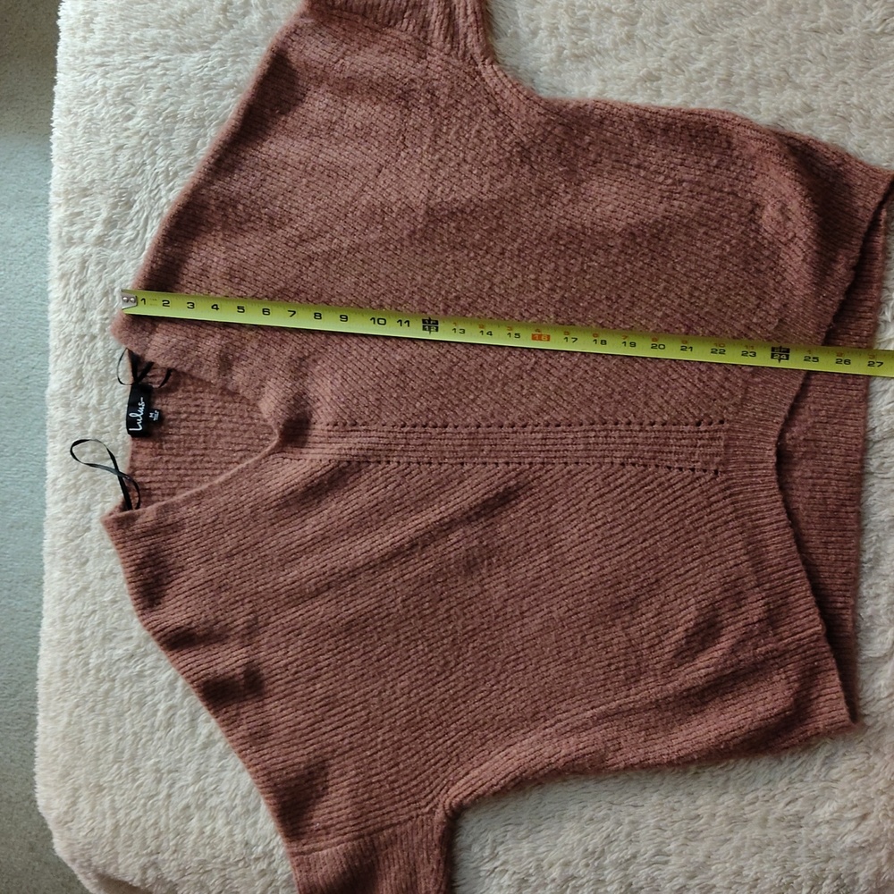 Lulu's Dusty Rose Off-the-Shoulder Sweater - Picture 9 of 9